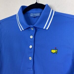 Magnolia Lane Shirt Womens Size Small Blue Masters Golf Polo
